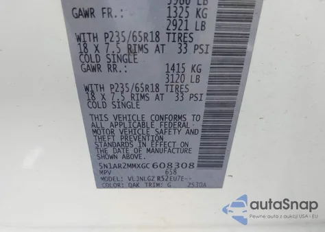 2016 Nissan Pathfinder Sl from USA, damaged, VIN 5N1AR2MMXGC608308